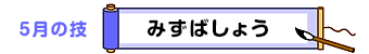 5月の技：みずばしょう